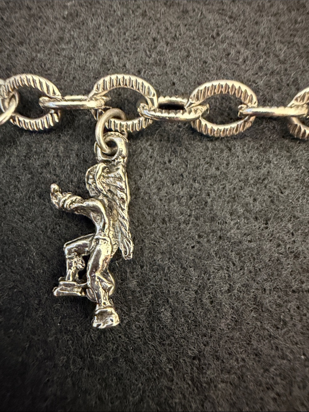 Silver-Tone Western Charm Bracelet with Turquoise Accents - Picture 3 of 10